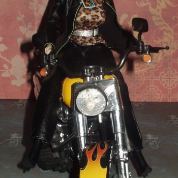 Aging Biker Crone Altered Barbie Doll