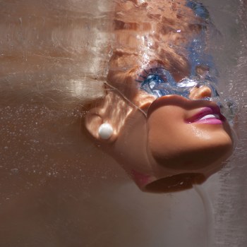 Barbie head melting in ice