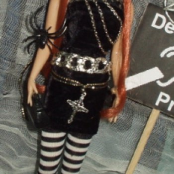 Goth Barbie w/ red hair