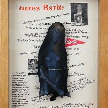Juarez Barbie - altered Barbie Doll Shadow Box