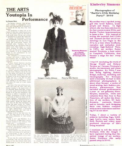 Youtopia, altered barbie,'biography, kimberley simmons, 1984, fashion