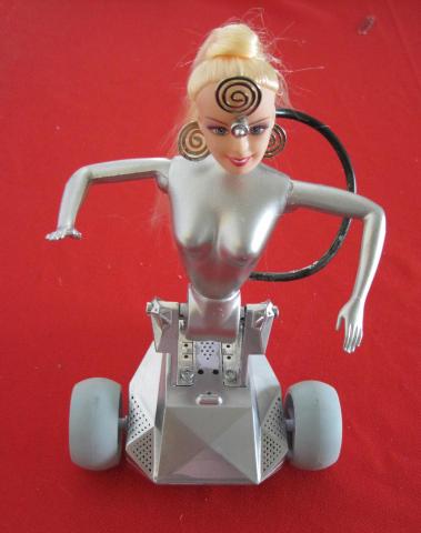  This is a voice activated Barbie Robot; dances, moves, lights up, and noisy