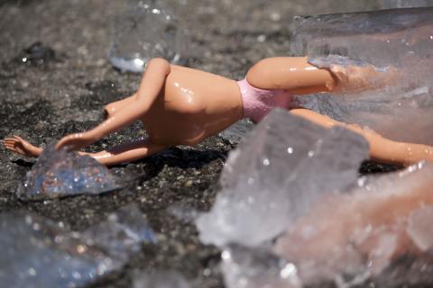 Barbie ice melting