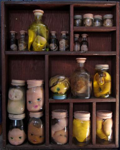 Heads in jars