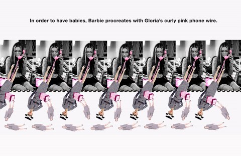 Barbie wanted babies so Barbie had sex with Gloria's curly phone wire.