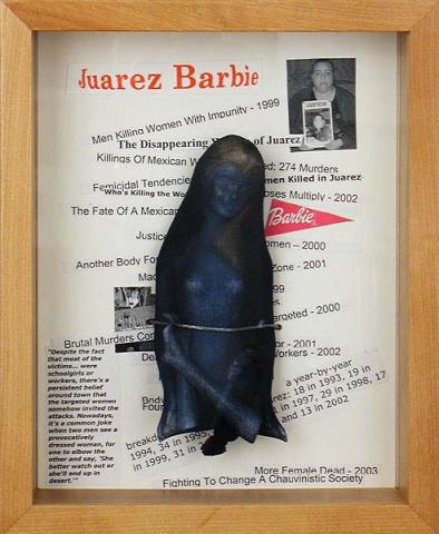 Juarez Barbie - altered Barbie Doll Shadow Box Juarez Barbie - altered Barbie Doll Shadow Box