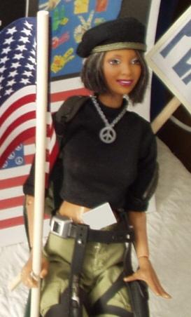 Militant Feminist Grandma Altered Barbie by Debbie Fimrite